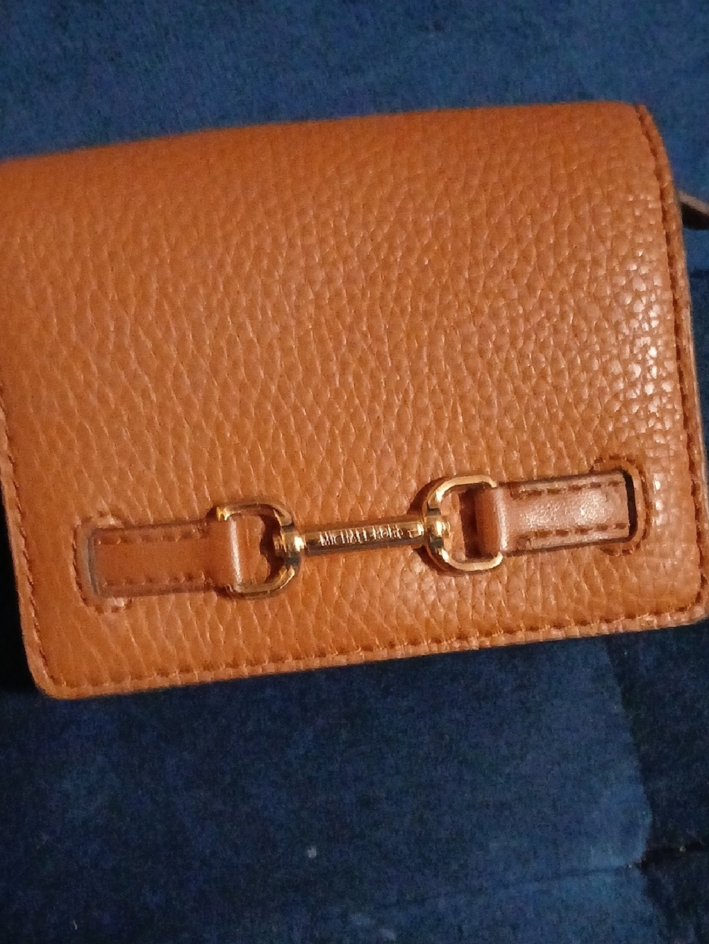 Michael Kors Brown Leather Wallet with Gold Hardware